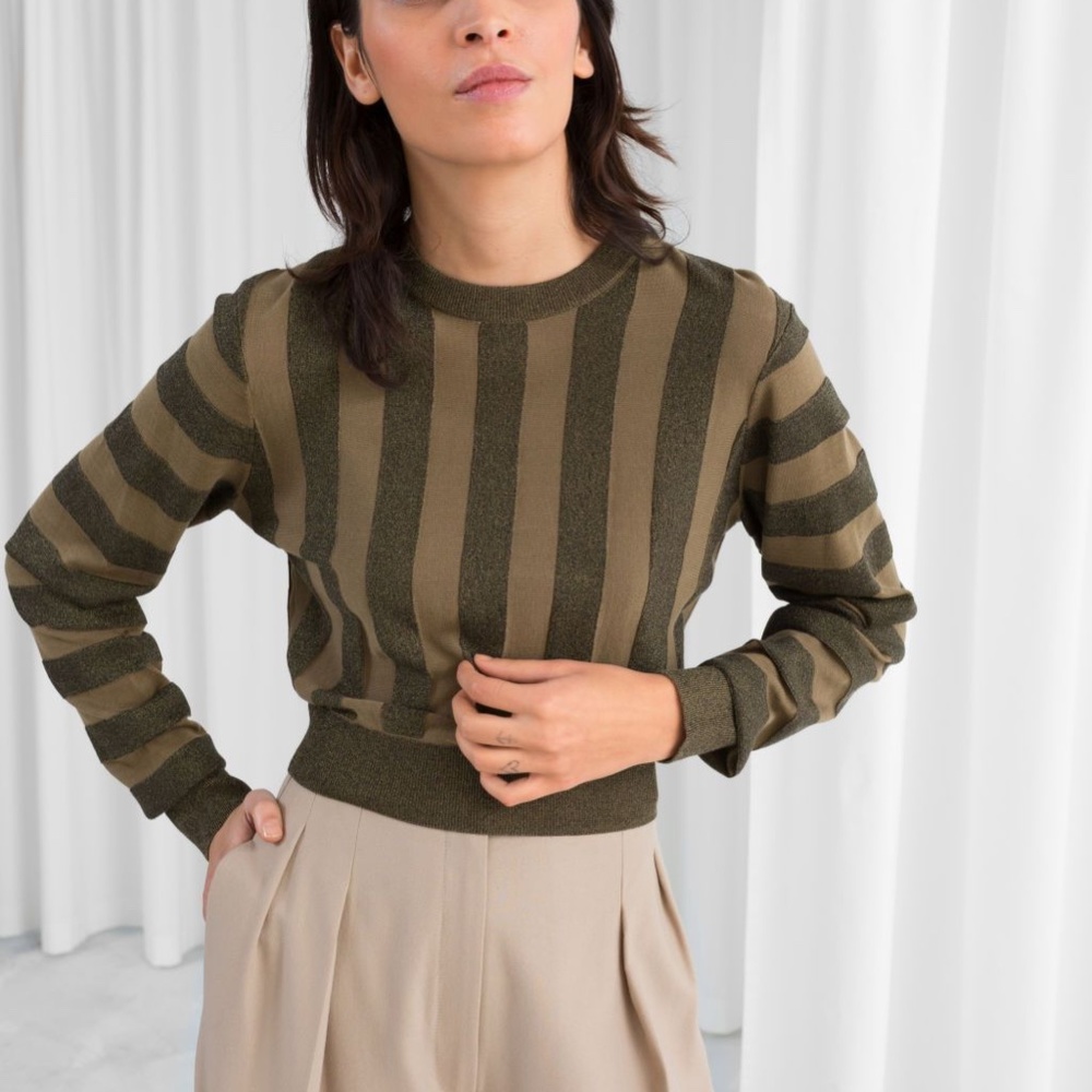 NWT Cropped Glitter Sweater